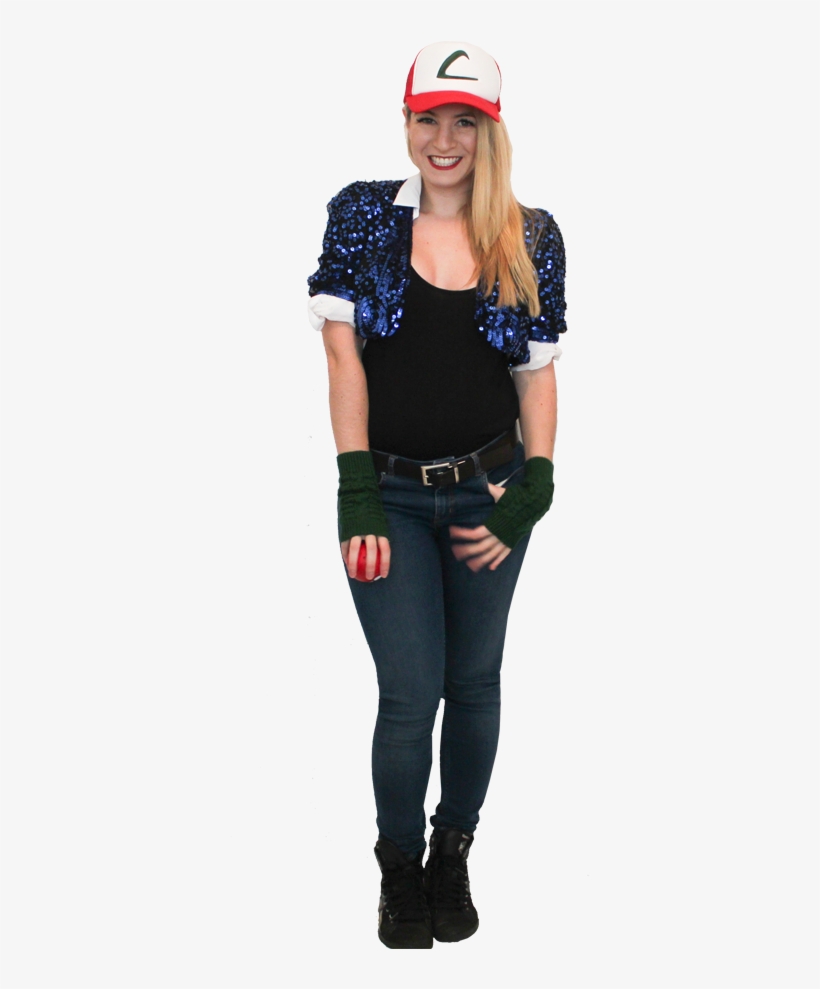 Ash Ketchum Pokemon Outfit - Girl, transparent png