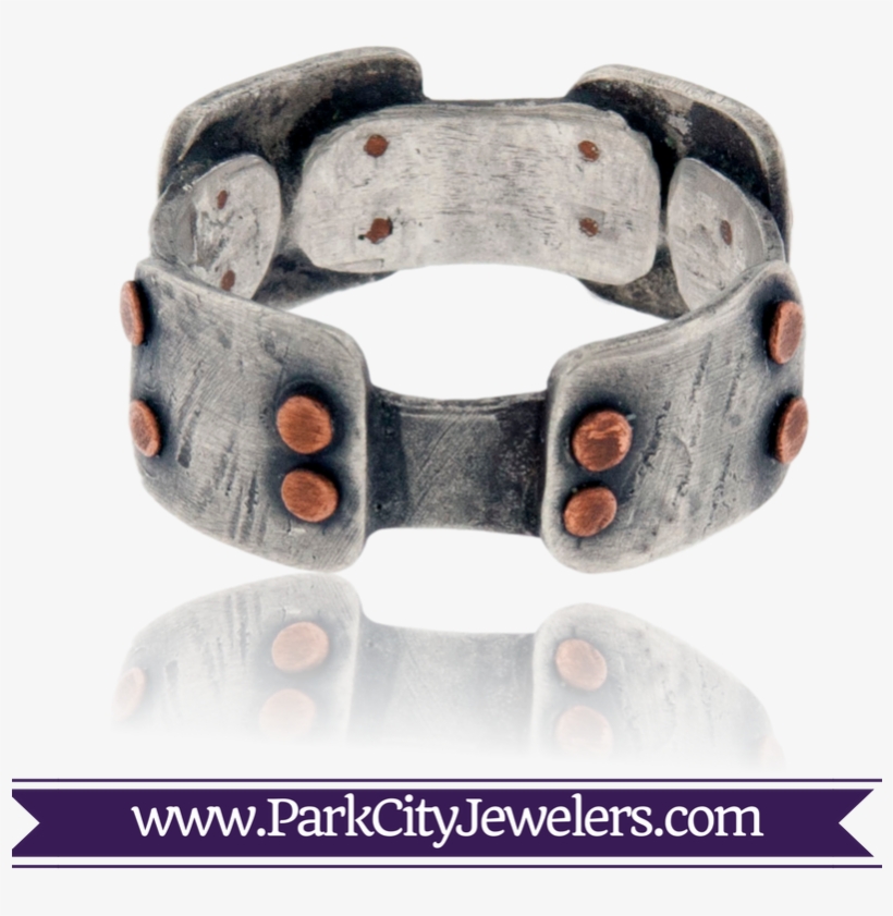 Steampunk Copper Rivot Ring - Pave Diamond Snowflake Earrings, transparent png