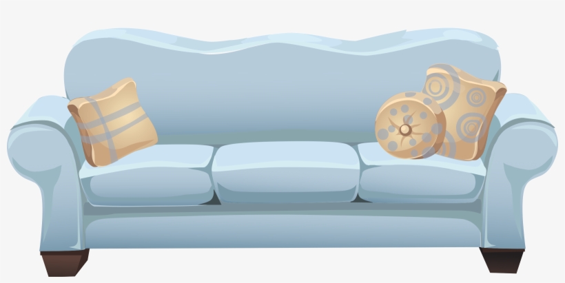 This Free Icons Png Design Of Powder Blue Sofa, transparent png