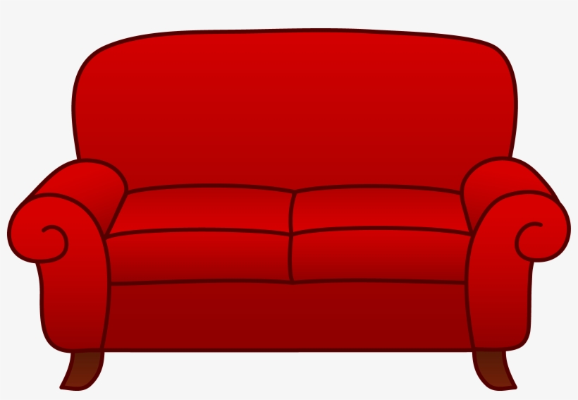 Red Sofa Clip Art Clipart Panda - Sofa Clipart, transparent png