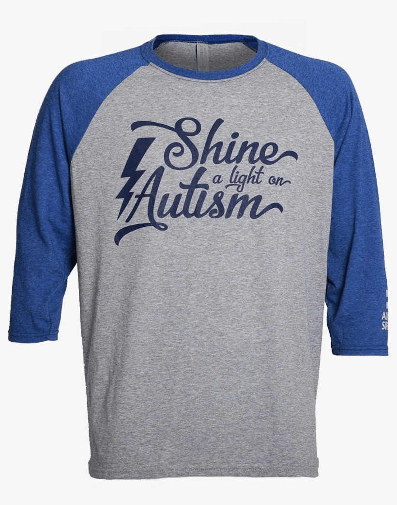 Shine A Light On Autism Baseball Tee - Autism, transparent png