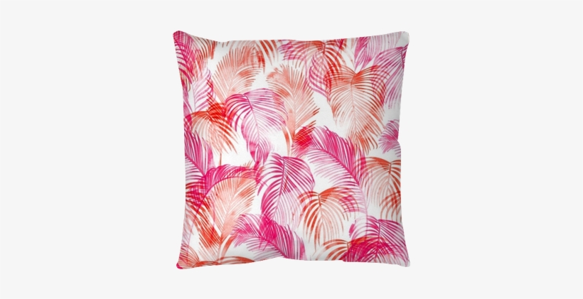 Tropical Watercolor Pattern - Blumen Hintergrund Palmenblätter, transparent png