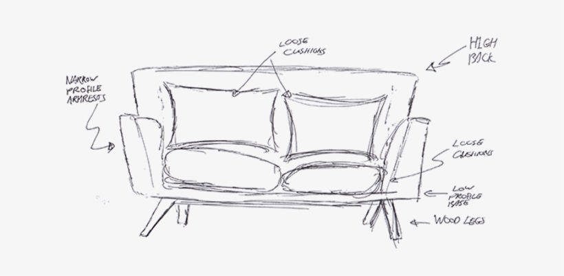 Sofa Png - Sofa Sketch Png, transparent png