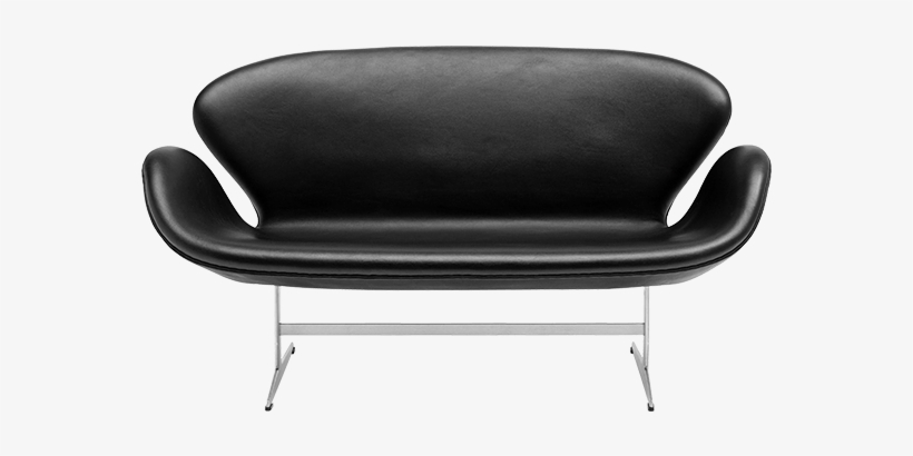 Fritz Hansen Swan Sofa, Black Leather At Dwr, transparent png