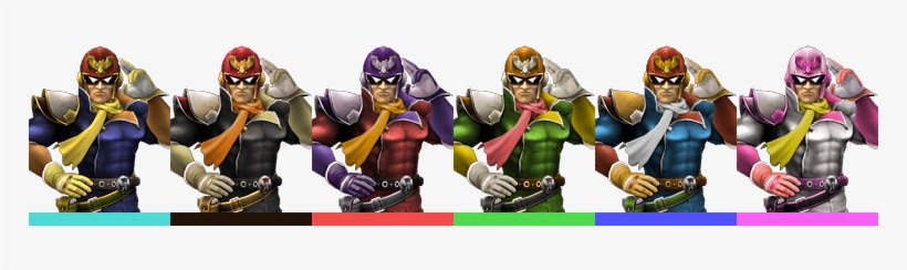 Captain Falcon Palette - Captain Falcon Smash Bros Skins, transparent png