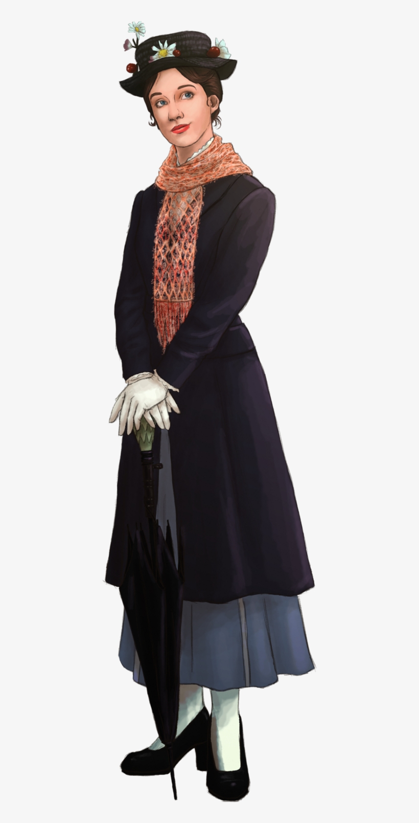 Disney Girls Collab Mary Poppins By Atarial D6nrqz4 - Mary Poppins Returns Costume, transparent png