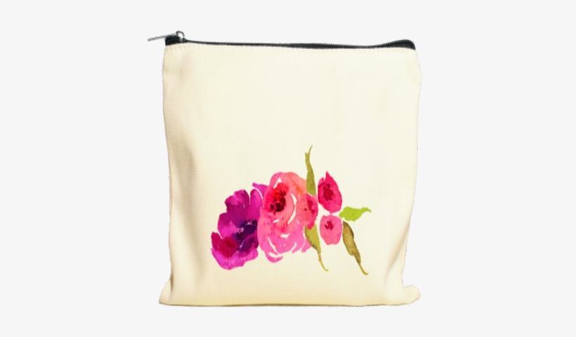 Bride Makeup Bag, Bride Gift, Bride Cosmetic Bag, Engagement - Garden Roses, transparent png