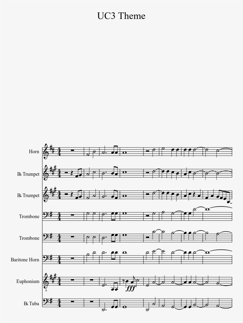 Uc3 Theme Sheet Music 1 Of 5 Pages - Tulpen Aus Amsterdam Text, transparent png