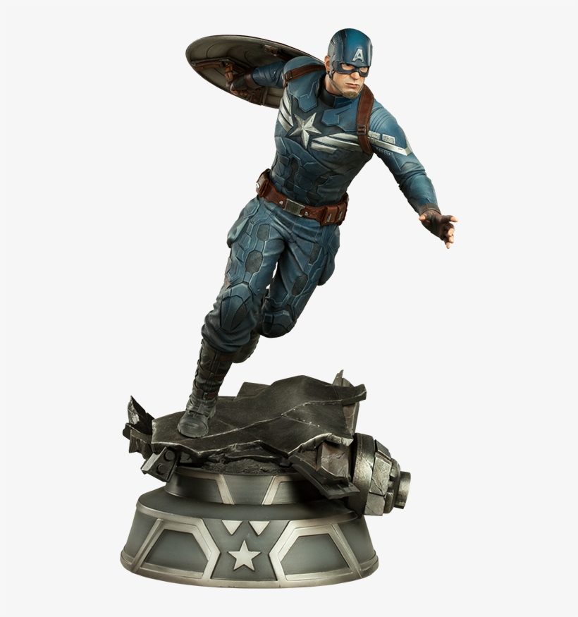 Captain America Statue By Sideshow Collectibles - Captain America - The Winter Soldier - Captain America, transparent png