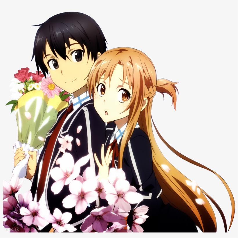 Asuna Kirito Leafa Sword Art Online Anime - Kirito X Asuna Valentines Day, transparent png