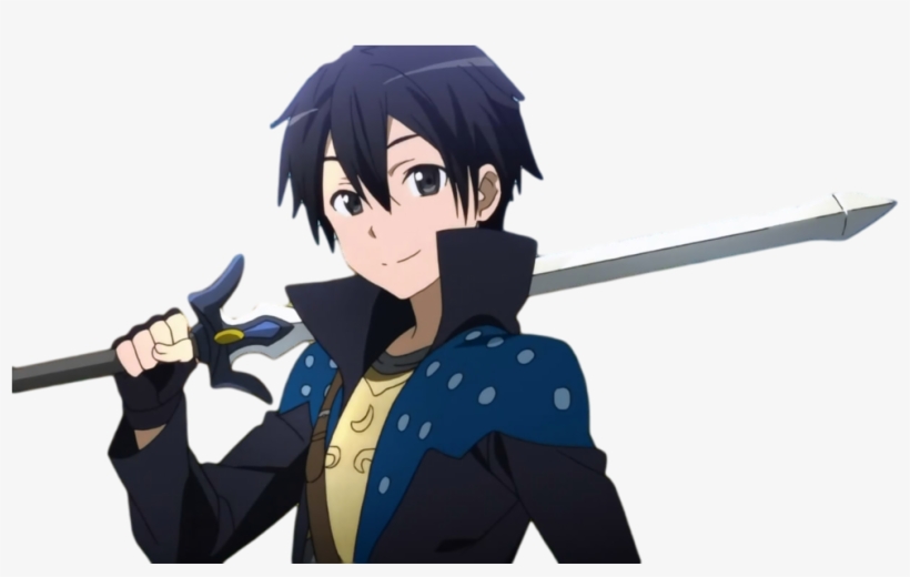 Kirito Kun From Sword - Black Swordsman Sword Art Online, transparent png