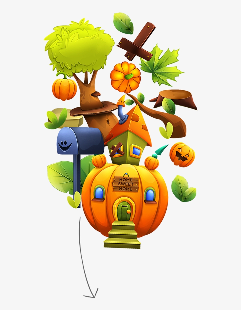 The Pumpkin House Island ○, transparent png