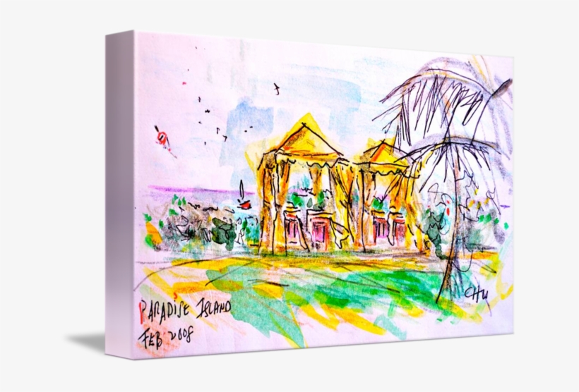 Paradise Island By Emma Jean Chu Svg Free - Watercolor Painting, transparent png