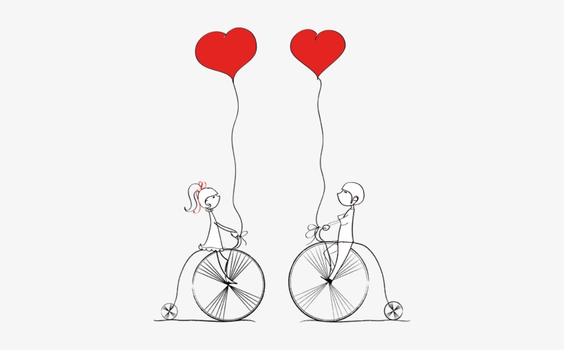 Big Collection Of Cliparts, Vectors, Illustration And - Pareja En Bicicleta Png, transparent png