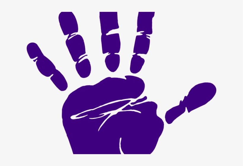 Handprint Clipart Purple - Handprint Clipart, transparent png