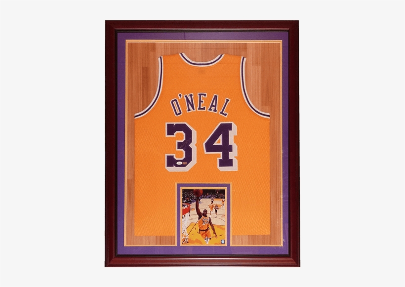 Shaquille O'neal Autographed Los Angeles Lakers - Shaquille O'neal Autographed Lakers Throwback Stat, transparent png