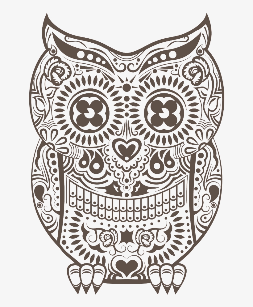 Hamsa Drawing Owl - Day Of Dead Owls, transparent png