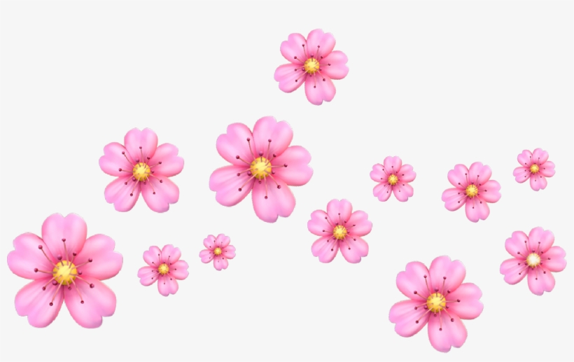 Cherry Blossom Clipart Crown - Cherry Blossom Emoji Png, transparent png