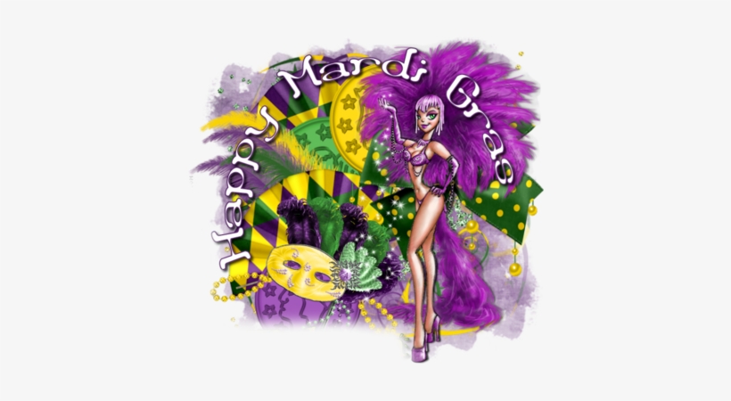 Mardi Gras Beads Png Pics Photos - Girls In Mardi Gras Sexy Cartoon, transparent png