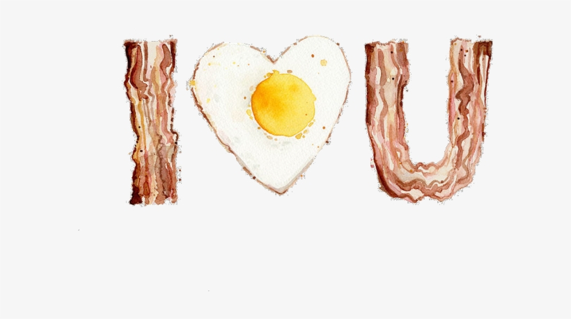 Bacon And Eggs Heart, transparent png