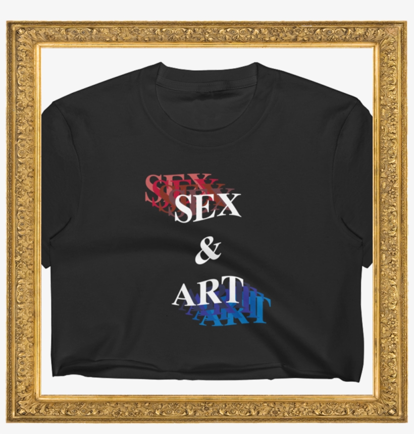 "sex & Art Are The Same Thing" Crop Top - Meitu, transparent png