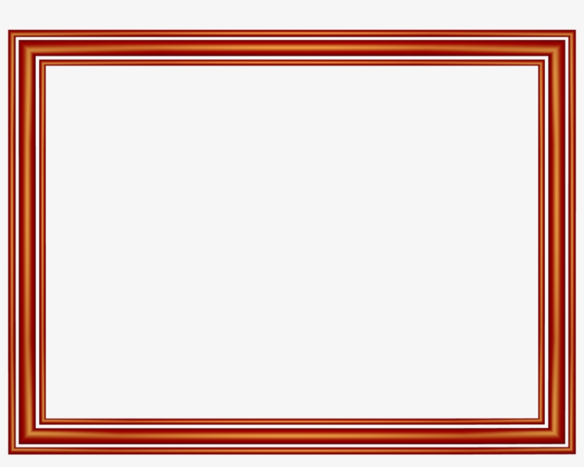 Red Elegant 3 Separate Bands Rectangular Powerpoint - Деревянная Рамка Для Фото Png, transparent png