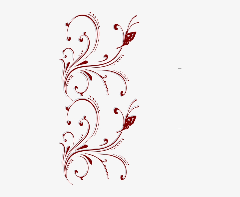 Elegant Scroll Border Png - Write Here Notebooks: Butterfly Notebook/journal/diary, transparent png