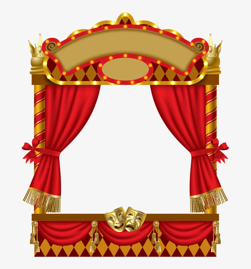 Red Curtains - Puppet Show, transparent png