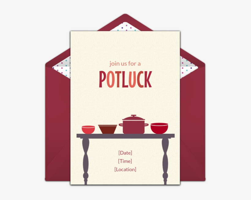 We Love This Free Diy Potluck Invitation For A Festive - 55th Birthday Invitation Template, transparent png