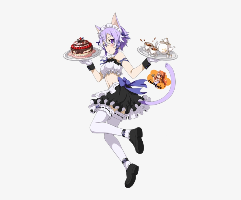 Sinon Maid ❤️ - Sword Art Online Memory Defrag Leafa Maid, transparent png