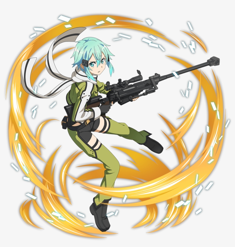 [sniper In Love] Sinon Online S, Gun Gale Online, Online - Sword Art Online Memory Defrag Sinon, transparent png