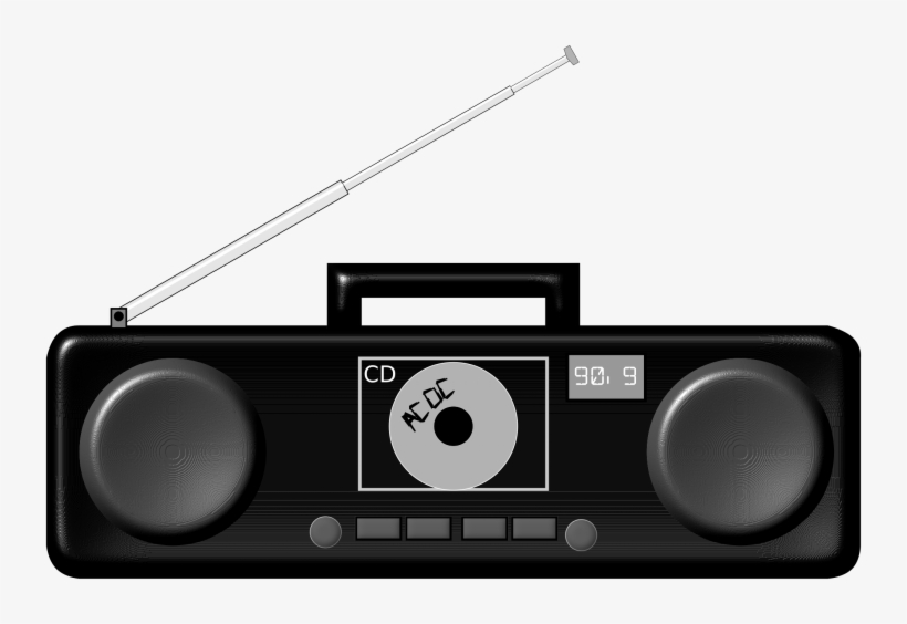 Boombox Vector Clipart - Reproductor De Cassette Png, transparent png