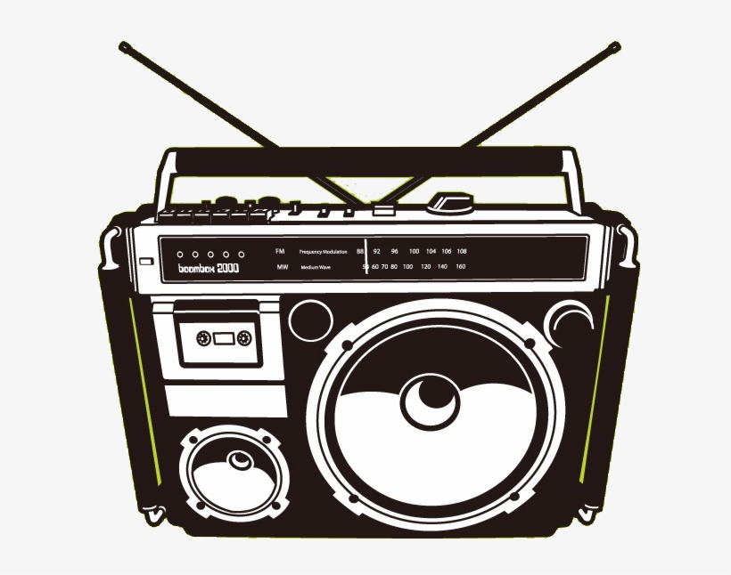 S Compact Cassette Art Transprent Png - Boombox Vector, transparent png