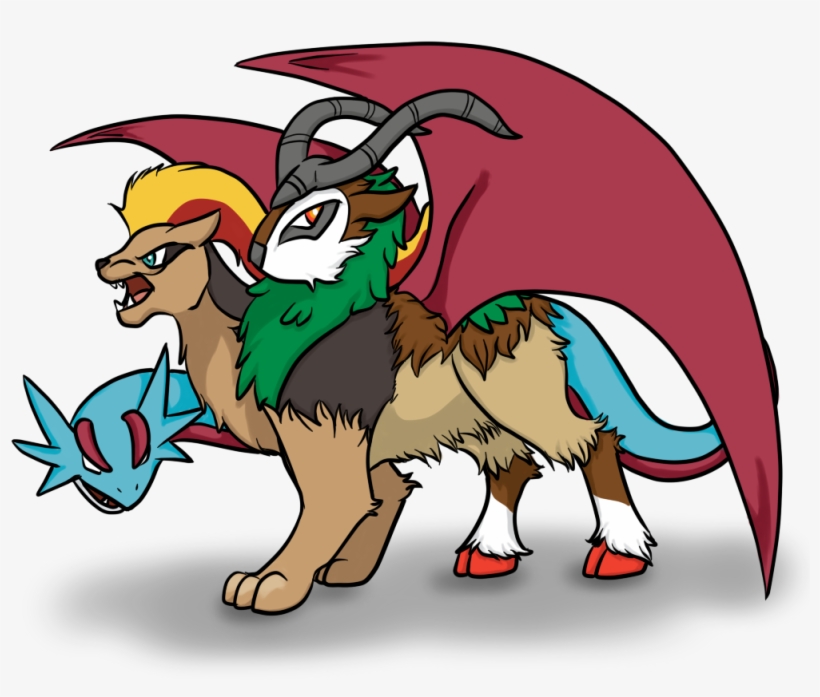 Chimera Clipart Dungeons And Dragons - Gogoat And Pyroar, transparent png