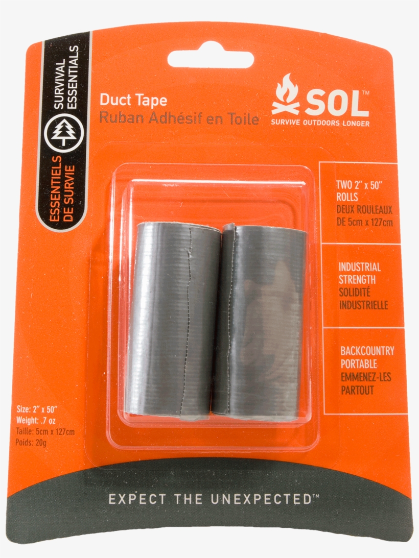 Survive Outdoors Longer Duct Tape Survive Outdoors - Survive Outdoors Longer Duct Tape, 2 X 50 Rolls, transparent png