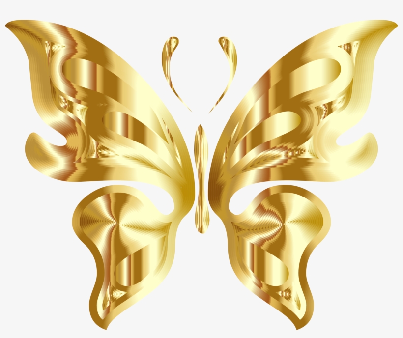 67, Images Sorted, Butterfly On Flower - Transparent Background Gold Butterfly Png, transparent png