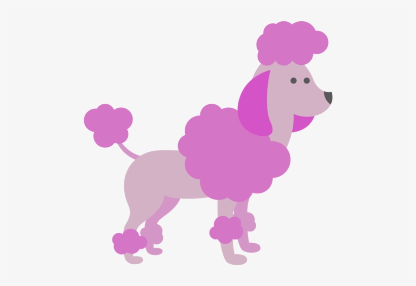 Poodle Clipart Purple - Dog, transparent png