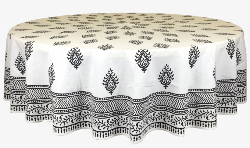 Maria Black Pacific Rose Textiles - Black Tablecloth Transparent, transparent png