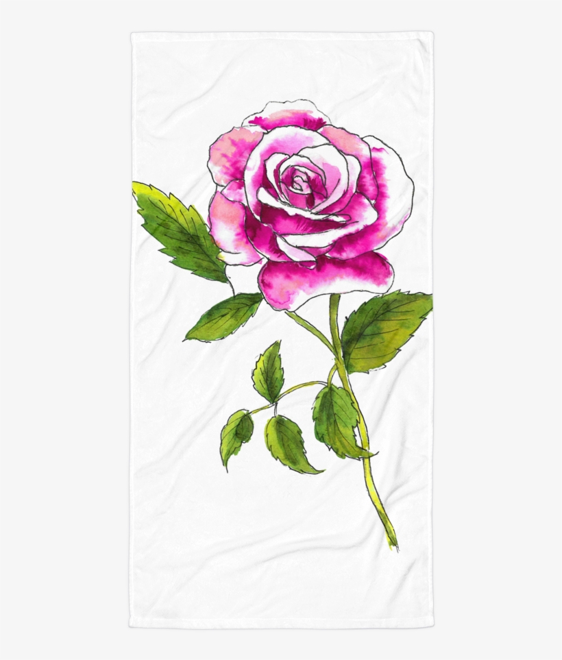 Pink Rose Towel - Hybrid Tea Rose, transparent png