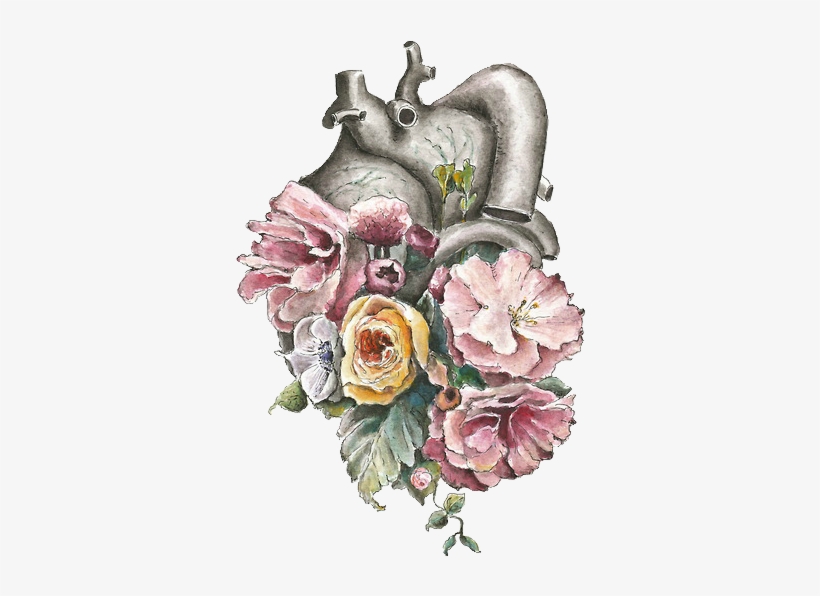 Thoughts Of Recovery Nurses With Tattoos, Tattoos For - Human Heart With Flowers, transparent png