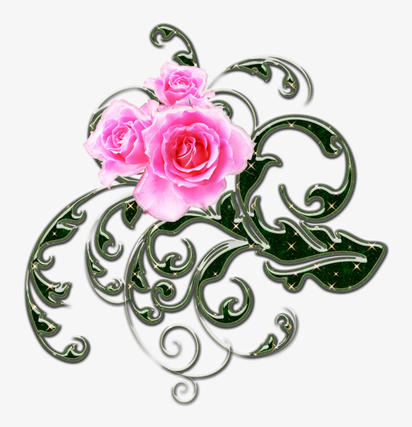 Banner Free Download Pink Roses And Green Png By Melissa - Marcos Para Tarjetas De 15, transparent png