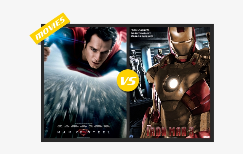 Iron Man Vs - Man Of Steel Poster Double Sided Regular (2013) Original, transparent png