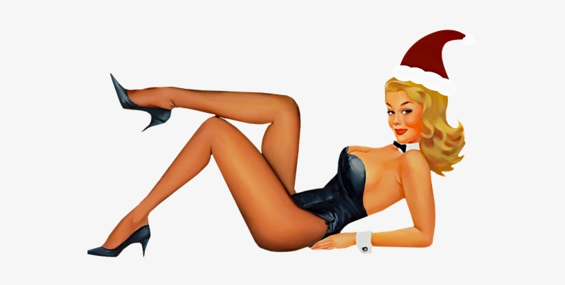 Adult Content Safesearch Pin Up Christmas Girl, Christmas - Stocking, transparent png