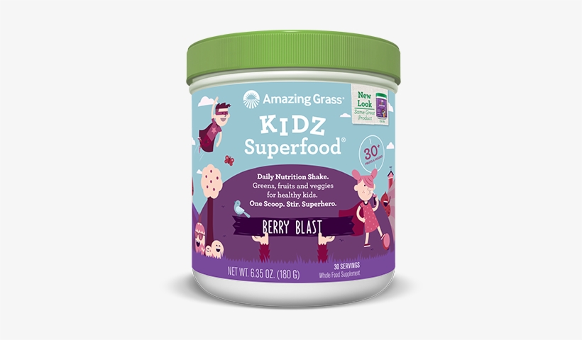 Kidz Superfood - Berry Blast - Amazing Grass Immunity Green Superfood (15 Sachets), transparent png
