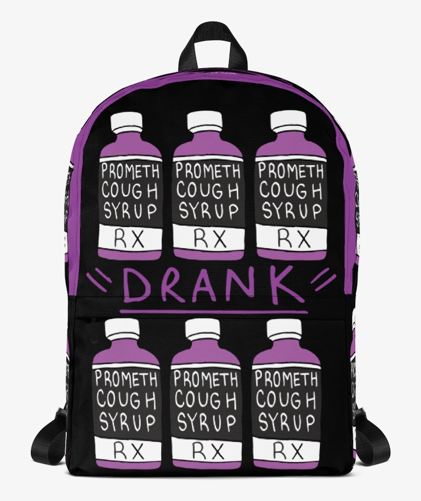 "purple Drank" Cough Syrup Bottle - Backpack Planets, transparent png