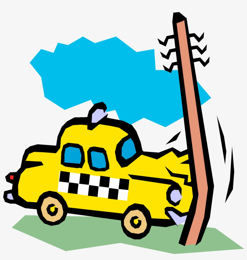 Unit 2 Forces And Newtons Laws - Car Crash Into Pole Drawing, transparent png