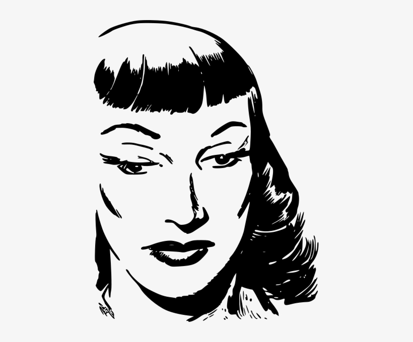 Dark Haired Woman With Bangs Png Clip Arts, transparent png