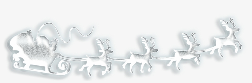 Free Ice Border Png - Santa And Sleigh Black Background, transparent png