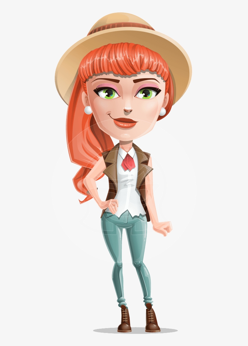 Adeline Bangs The Redhead - Clipart Characters Girl, transparent png