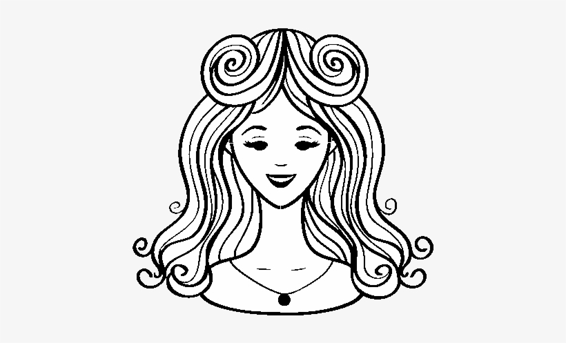 Bangs Coloring Page - Chicas Con Flequillo Dinujo, transparent png